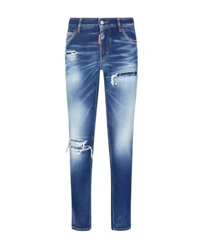 DSQUARED2 DSQUARED2 RIPPED KNEE WASH MEDIUM WAIST JENNIFER JEANS