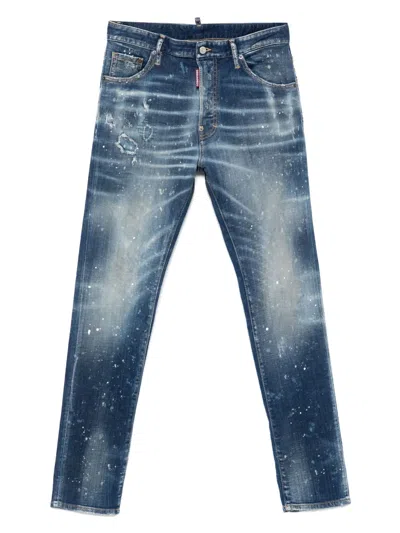 DSQUARED2 RIPPED WASH BRO JEANS