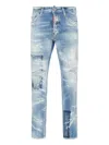 Dsquared2 Ripped Washed Jeans In Blue