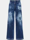 Dsquared2 Panelled Wide-leg Jeans In Blue