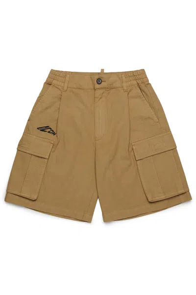 DSQUARED2 RIPSTOP COTTON CARGO SHORTS