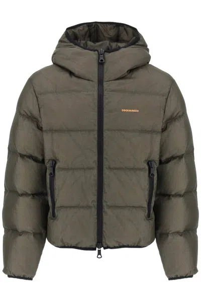 Dsquared2 Ripstop Puffer Jacket In Green