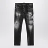 Dsquared2 Rocky Mountains Black Washed Jeans With Wear