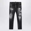 Dsquared2 Rocky Mountains Black Washed Jeans With Wear