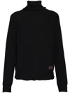 Dsquared2 Navy Blue Turtleneck Sweater In Wool In Black