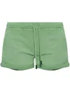 Dsquared2 Rolled-hem Drawstring Shorts In Green