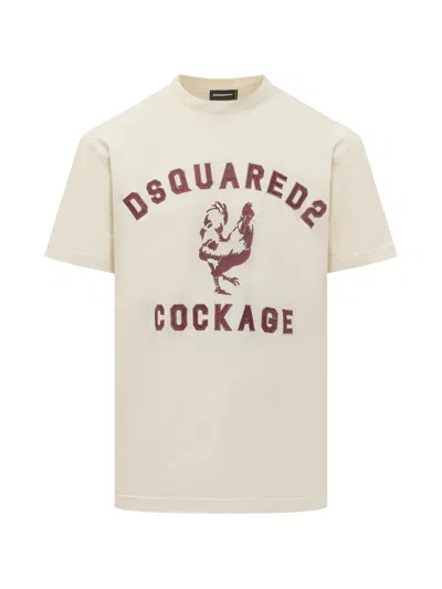 Dsquared2 Rooster-print T-shirt In Neutral