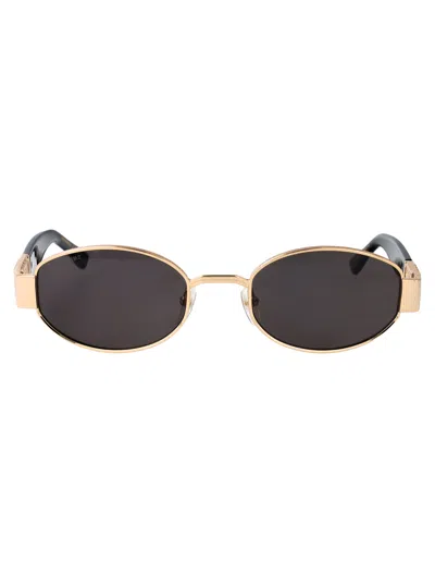 Dsquared2 Rose Gold Metal Frame Sunglasses In Black