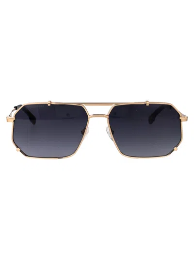 Dsquared2 Rose Gold Metal Sunglasses In Black