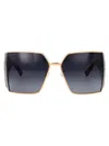 Dsquared2 Logo Rectangular Sunglasses In Gold