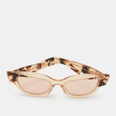 Pre-owned Dsquared2 Rose Gold/tortoise Ava Dq 0335 Cat-eye Sunglasses