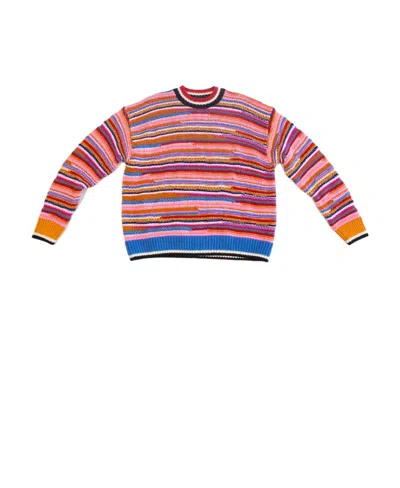 Dsquared2 Round-collar And Long-sleeved Sweater In Pink