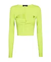 Dsquared2 Round Collar And Long-sleeved T-shirt In Yellow