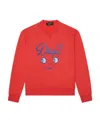 Dsquared2 Round Collar Long Sleeve Sweater In Red