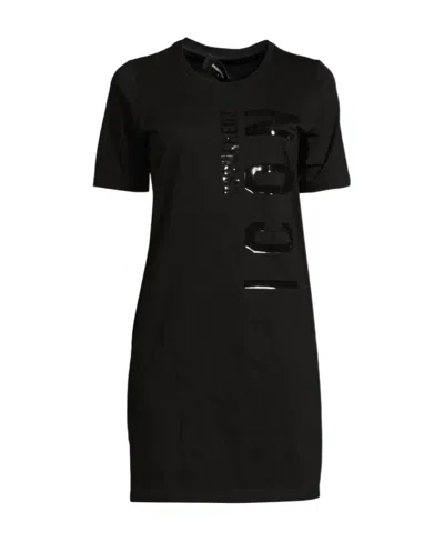 Dsquared2 Round-collar Short-sleeve Dress In Black