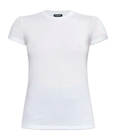Dsquared2 Round Collar Short-sleeve Underwear In White