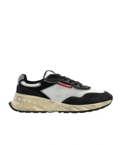 Dsquared2 Round-head Sneakers In Black