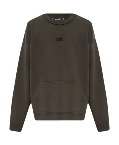 Dsquared2 Round Neck Hoodie In Black