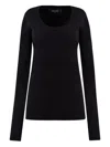 Dsquared2 Crew Neck Long Sleeve T-shirt In Black