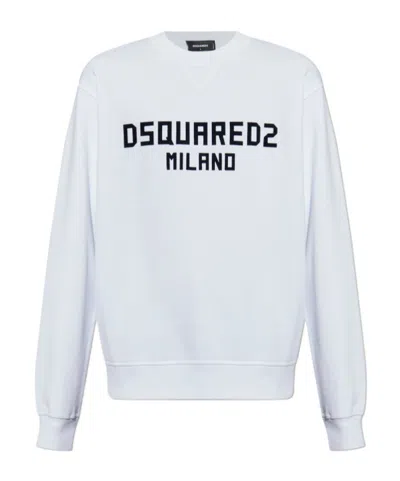 DSQUARED2 DSQUARED2 VELVET-LOGO CREWNECK SWEATSHIRT