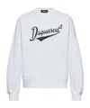 Dsquared2 Velvet Logo Sweatshirt In White