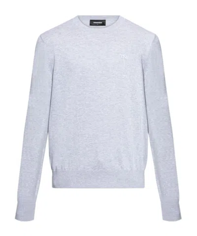 Dsquared2 Round Neck Sweater In White