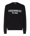 Dsquared2 Cotton Sweatshirt In Black