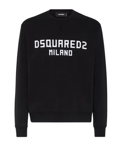 Dsquared2 Round-neck Sweatshirt In Black