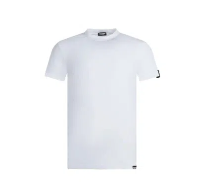 Dsquared2 Round Neck T-shirt In Bianco