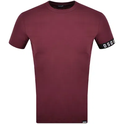 Dsquared2 Round Neck T Shirt Bordeaux In Burgundy