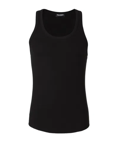 Dsquared2 Round-neck Vest In Black