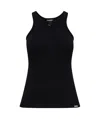 Dsquared2 Sleeveless Cotton Top In Black