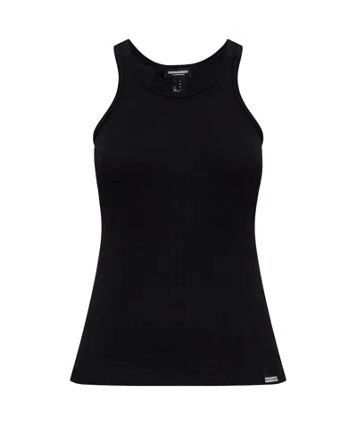 Dsquared2 Round-neck Vest In Black