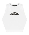 Dsquared2 Logo-print Sleeveless Racerback Top In White