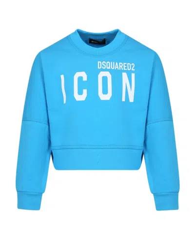 Dsquared2 Kids' Light Blue Sweat-shirt For Boy With Logo