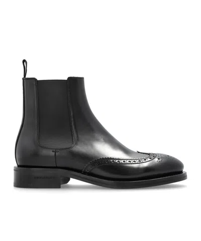 Dsquared2 Round Toe Boots In Black