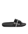 Dsquared2 Round-toe Flat Slippers In Black
