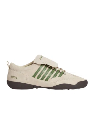 Dsquared2 Round Toe Low-top Casual Shoes In Brown