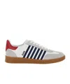 Dsquared2 Man Sneakers Off White Size 8 Calfskin In Multicolor