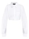 Dsquared2 Rounded Cropped Shirt In White
