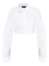 Dsquared2 Rounded Cropped Shirt In White