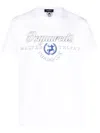 Dsquared2 Royal Blue Logo T Shirt In White