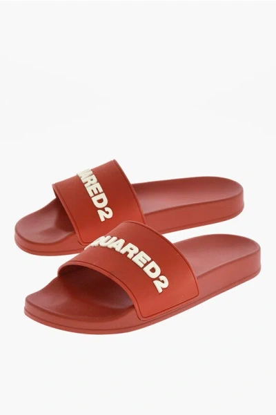 Dsquared2 Rubber Icon Slides With Embossed Logo