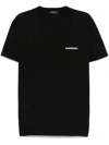 Dsquared2 Rubber Logo T Shirt In Black