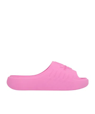 Dsquared2 Rubber-textured Slides In Pink