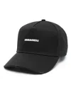 Dsquared2 Rubberised-logo Baseball Cap In Black