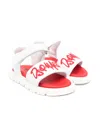 Dsquared2 Rubberised-logo Sandals In 白色