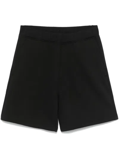 Dsquared2 Rubberised-logo Shorts In Black