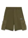 Dsquared2 Rubberised-logo Shorts In Green