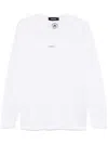 Dsquared2 White Regular Fit Long Sleeve T-shirt In White